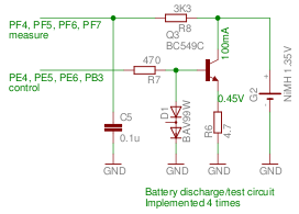 Batterij-belasting met 100 mA