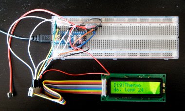 Nano met 16x2 LCD display