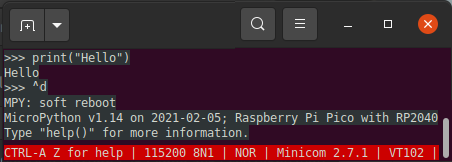 MicroPython in de terminal