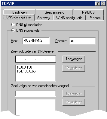 DNS configuratie