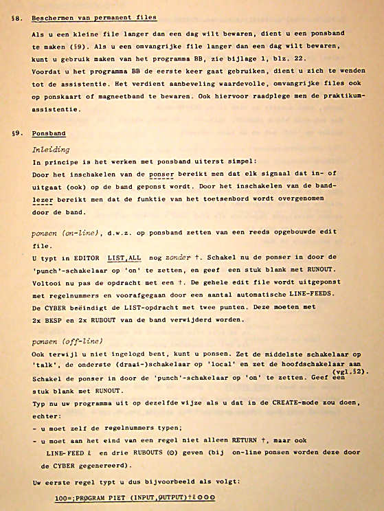 Handleiding paper tape gebruiken op de teletype